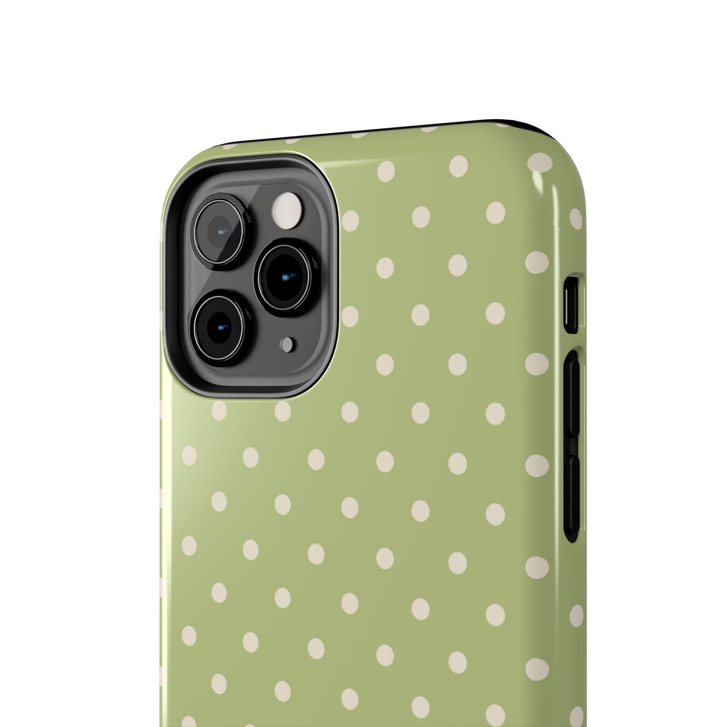 Sage Green Polka Dots – iPhone Case