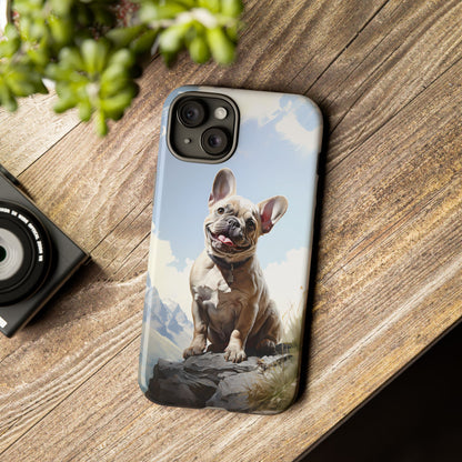 Frenchie iPhone Samsung Galaxy Phone Case! French Bull Dog Standing Proudly. Extremely Tough & Durable With Dual Layer Protection.