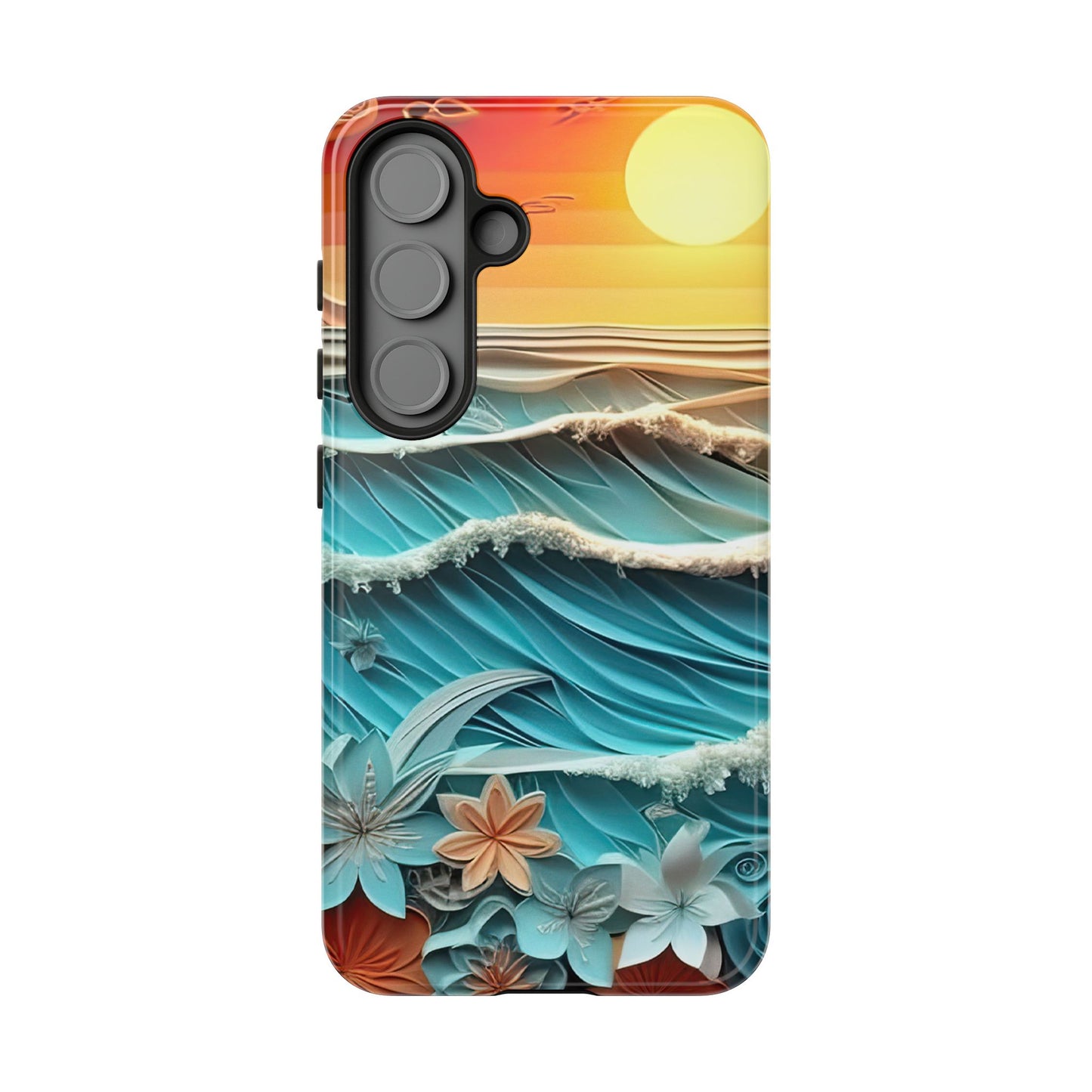Tropical Sunset Paper Art Ocean – Samsung Galaxy Series Case