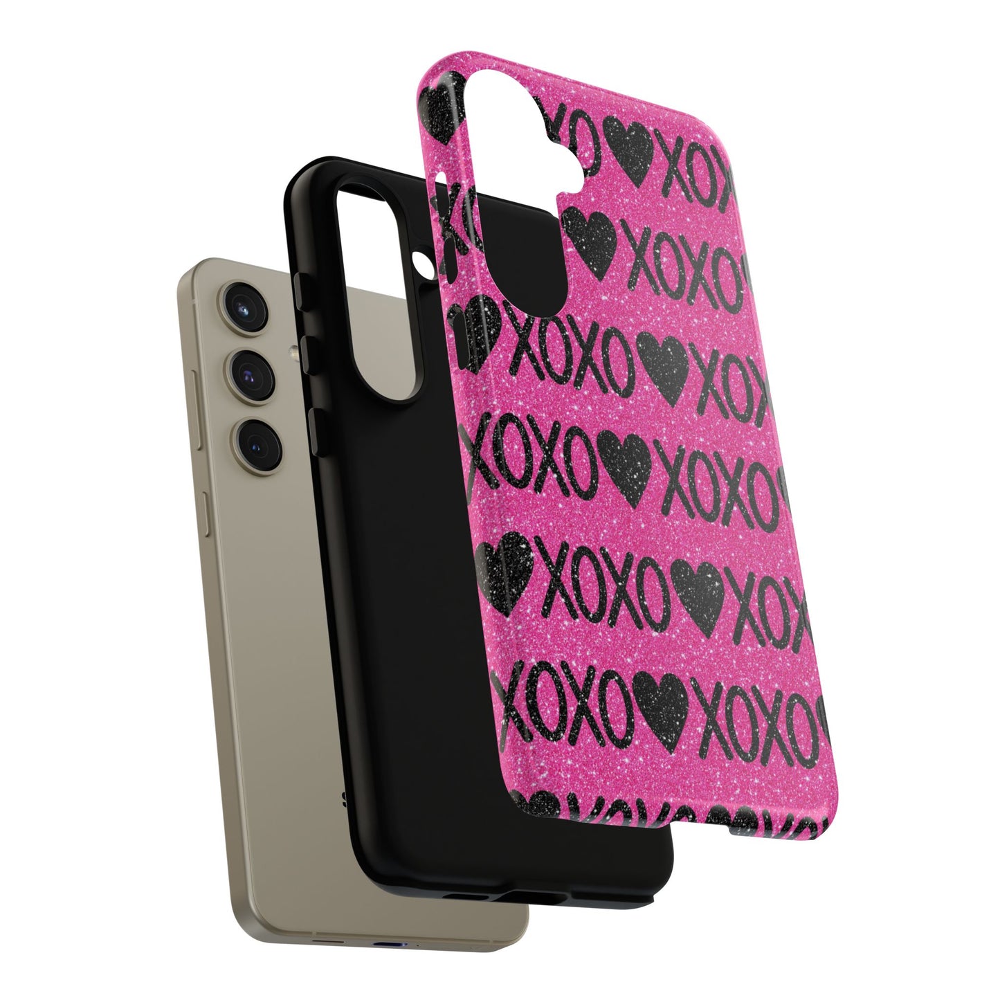 XOXO Glitter Hearts Samsung Case