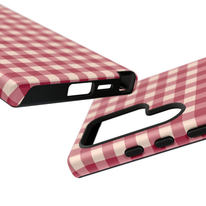 Vintage Red Gingham Check – Samsung Galaxy Case