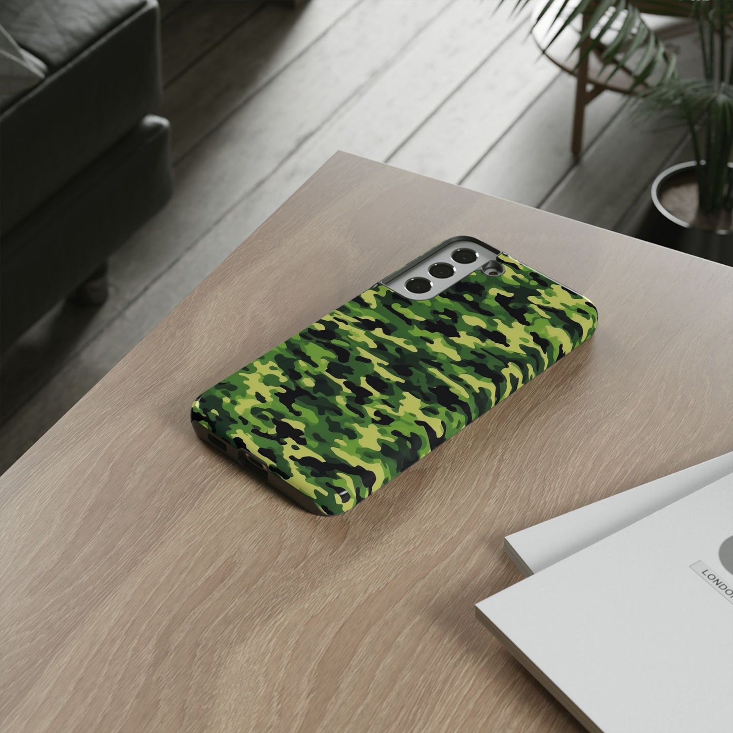 Green Woodland Camouflage – Samsung Galaxy Case, Tough Drop-Proof Design