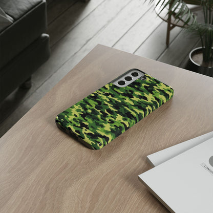 Green Woodland Camouflage – Samsung Galaxy Case, Tough Drop-Proof Design