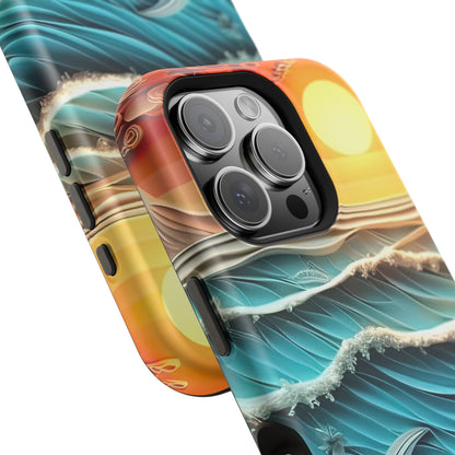 Tropical Sunset Paper Art Ocean – iPhone Series Case