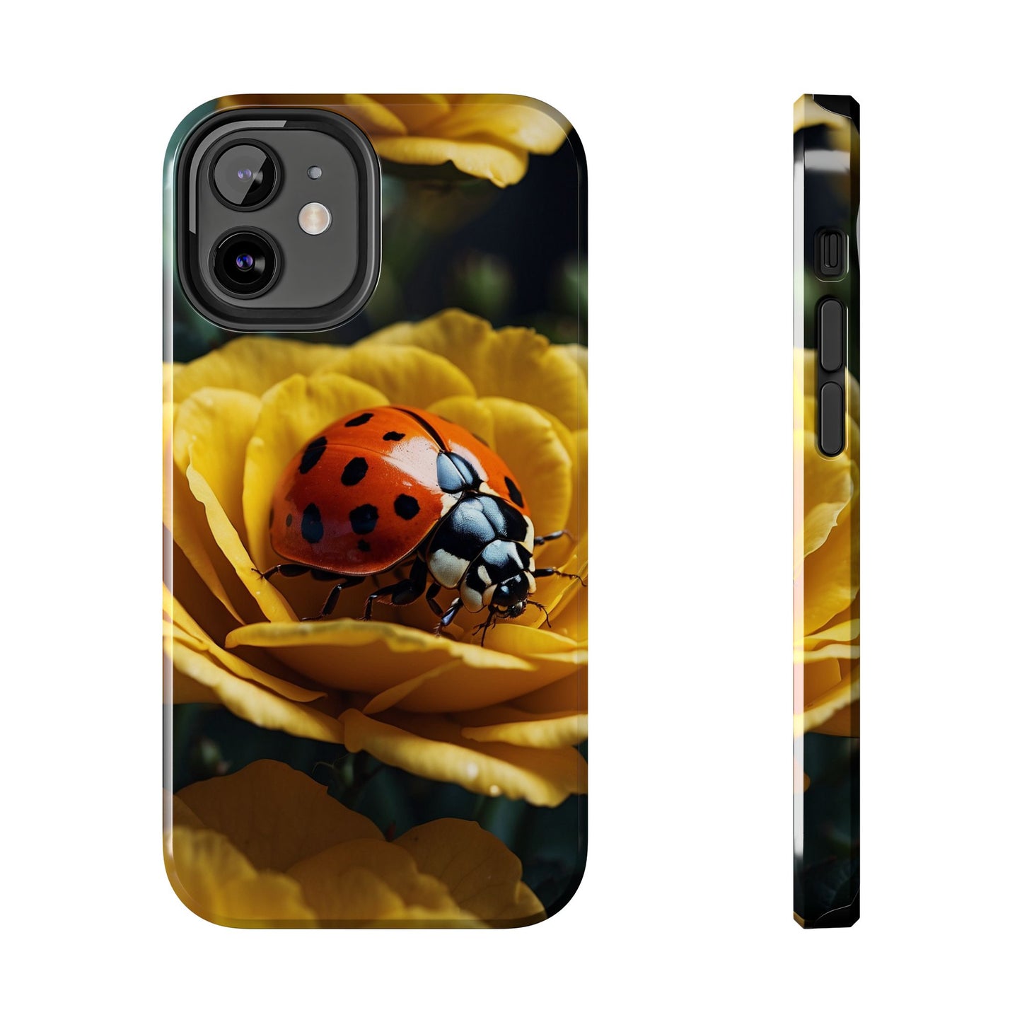 iPhone Case: Ladybug on Yellow Petals