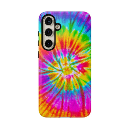 Vibrant Rainbow Spiral Tie-Dye Samsung Galaxy Case – Bold & Retro Style