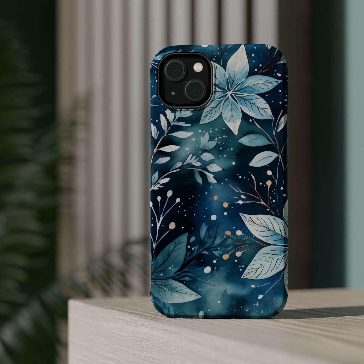 Midnight Frost Botanical – MagSafe iPhone Case