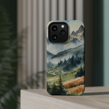 Serene Alpine Forest - MagSafe iPhone Case