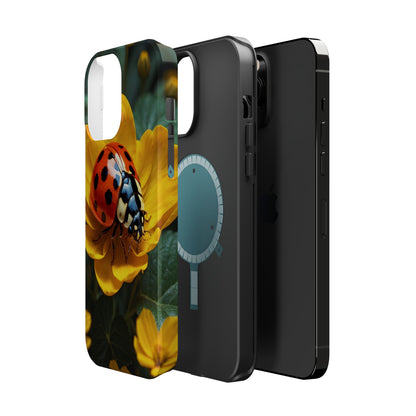 Yellow Blossoms with Bug Accent - MagSafe iPhone Case