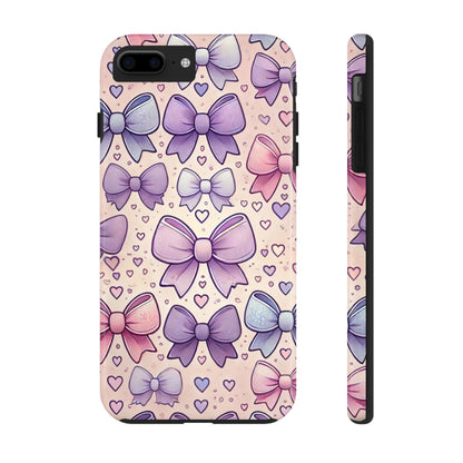 Pastel Bow iPhone Case - Cute Girly Pattern Protective Cover