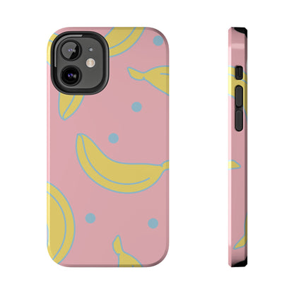 Pink Banana Pop iPhone Case – Cute Pastel Design with Fun Retro Vibe