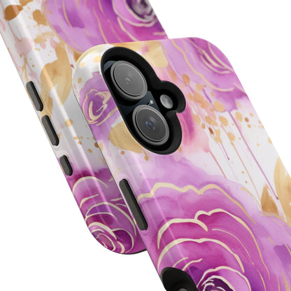 Radiant Purple & Gold Floral - MagSafe iPhone Series Case