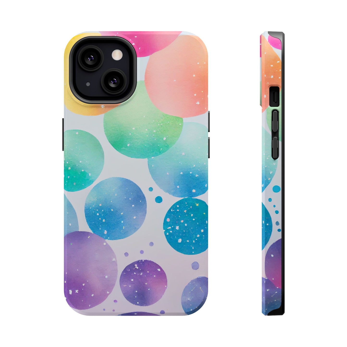 Pastel Galaxy Bubbles  MagSafe iPhone Case – Slim Design, Glossy Finish