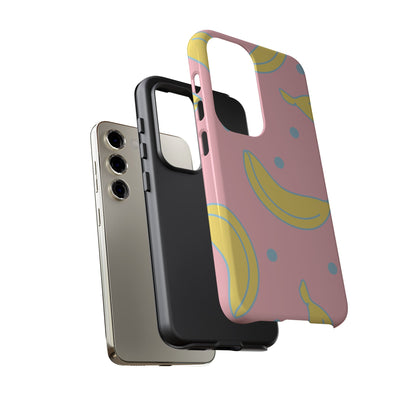 Pink Banana Pop Samsung Galaxy Case – Cute Pastel Design with Fun Retro Vibe