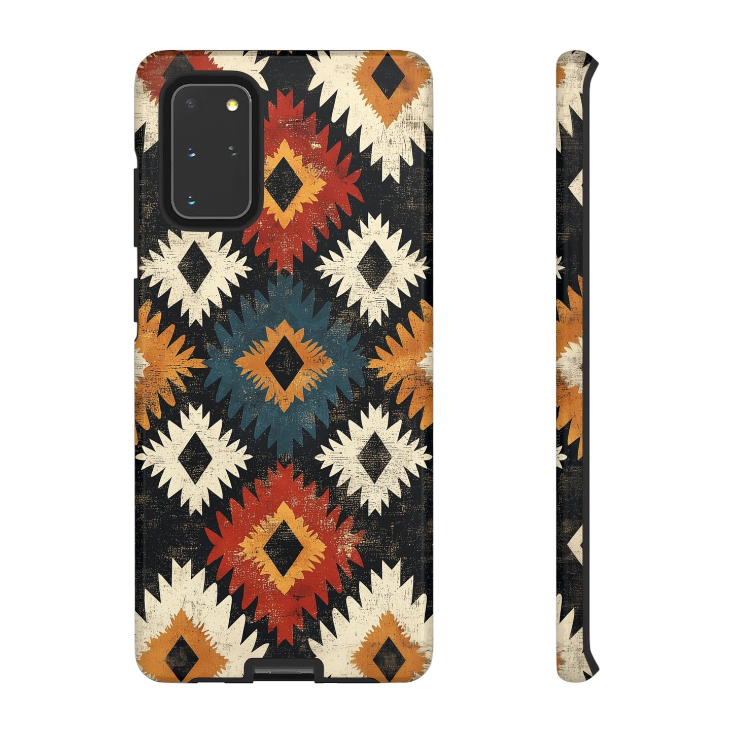 Rustic Tribal Sunburst Tough Samsung Galaxy Case – Vibrant Geometric Design, Dual - Layer Protection - BOGO Cases