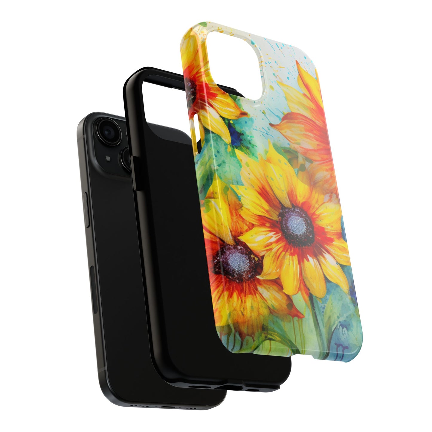 Watercolor Sunflower Splash - iPhone Series Case