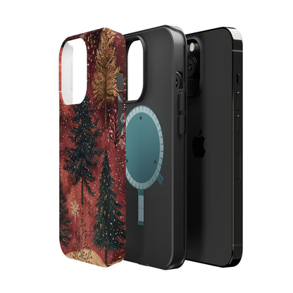 Rustic Red Winter Forest - MagSafe iPhone Series Case