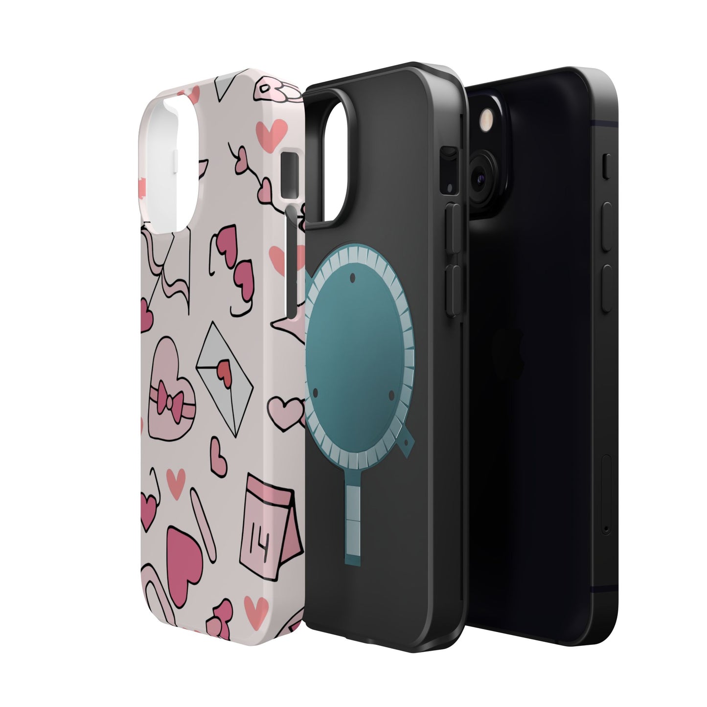 Valentine's Day Scribbles MagSafe iPhone Case