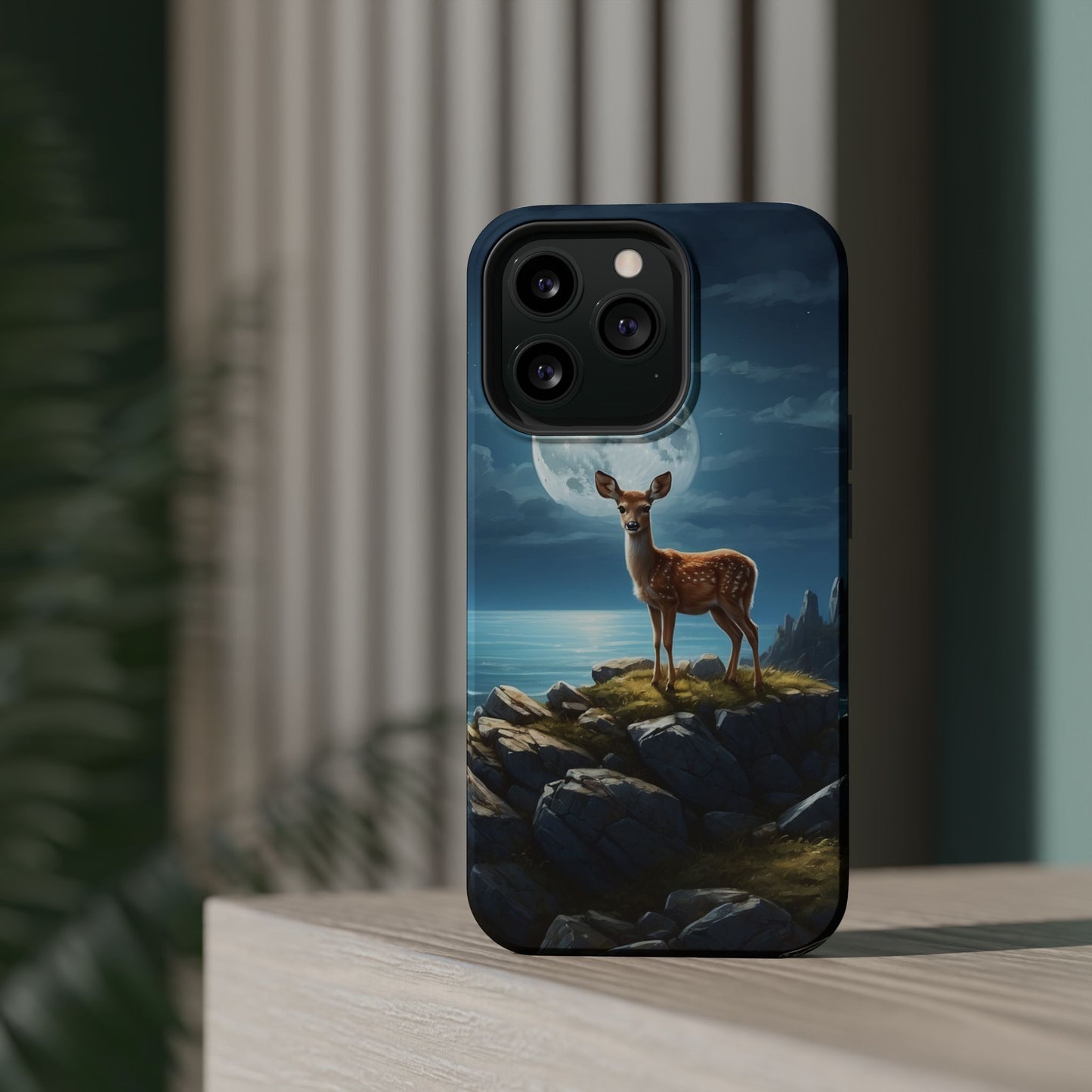 Enchanted Fawn Under the Moonlit Sky MagSafe iPhone Case