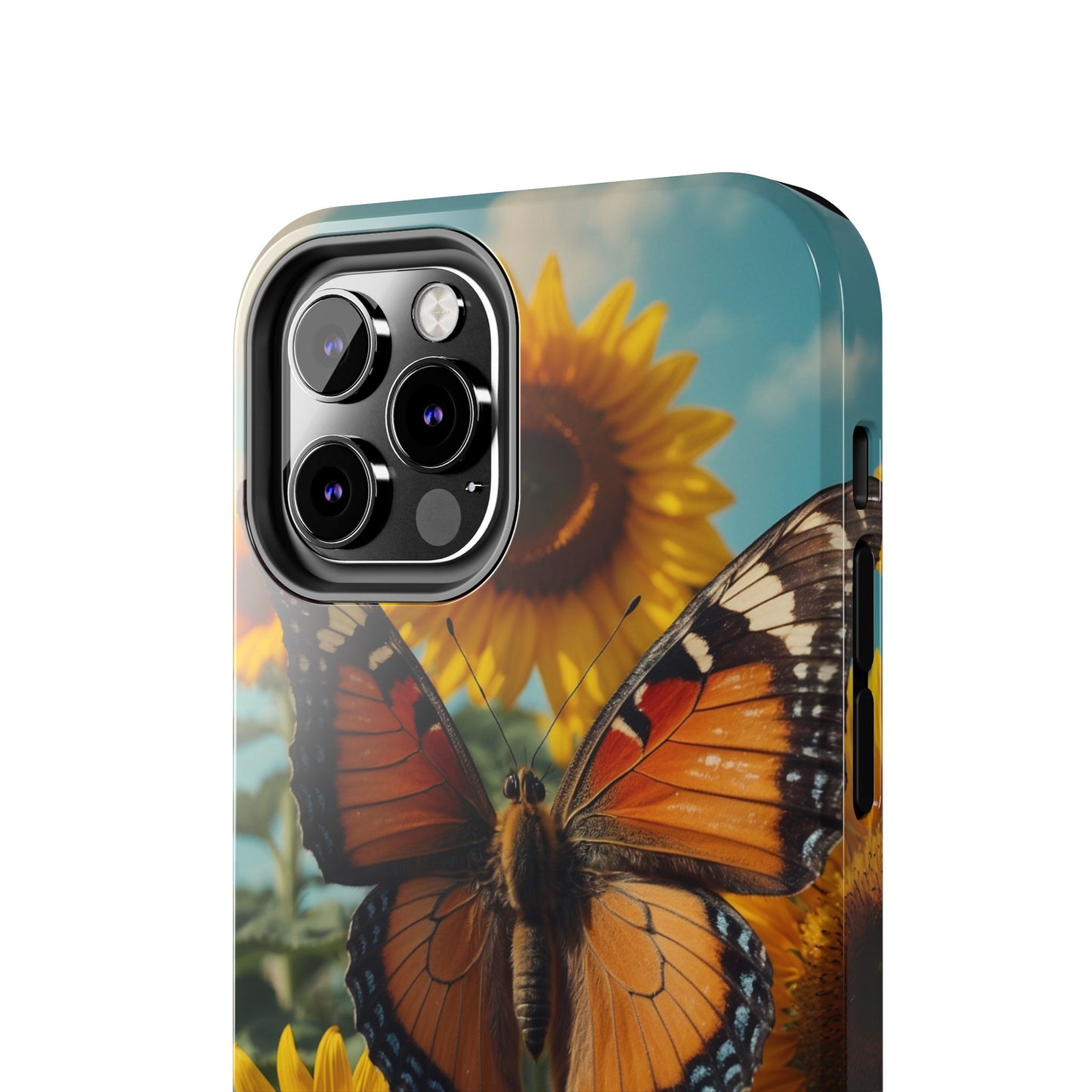 Vibrant Butterfly & Sunflower – iPhone Case