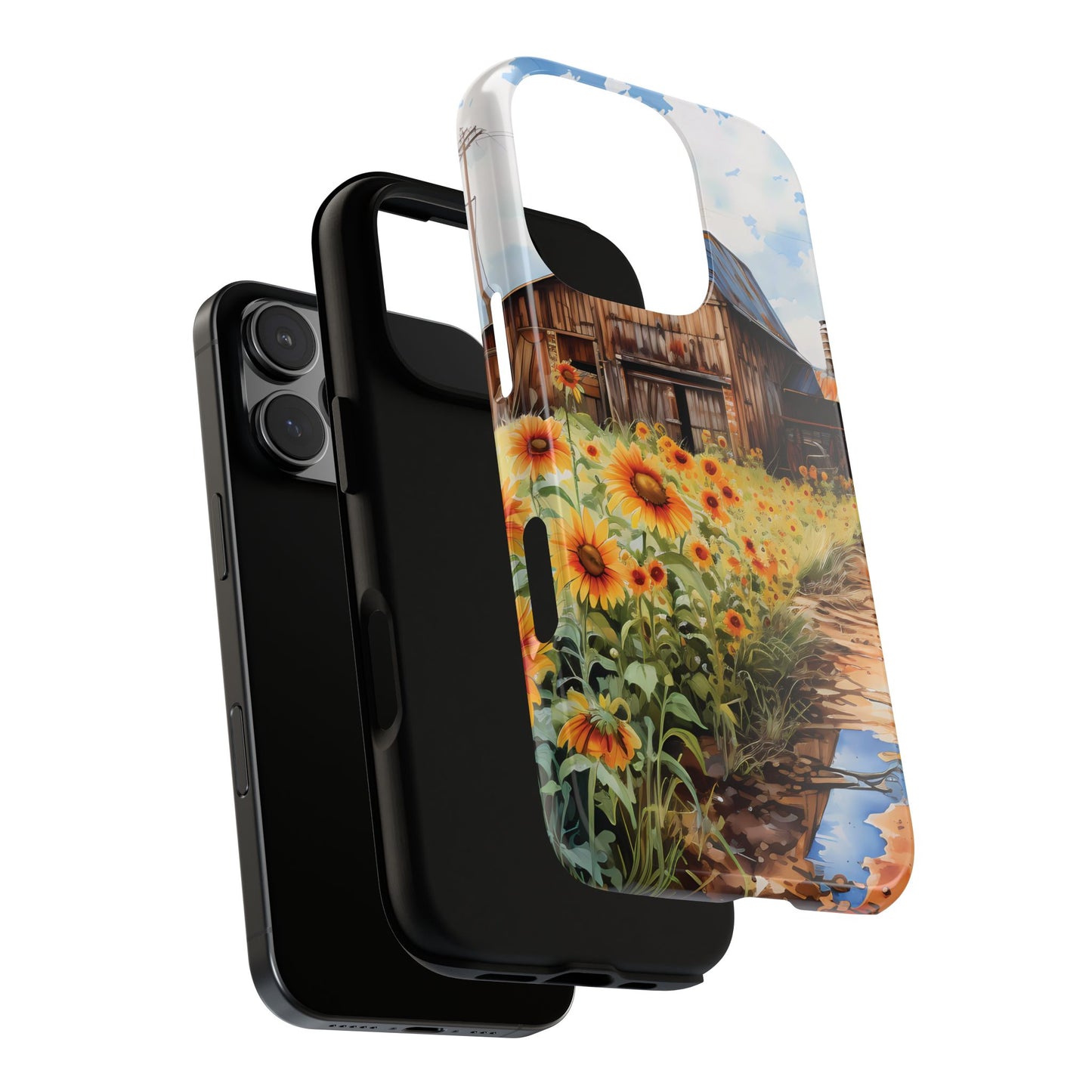 Sunflower iPhone Case  Rustic Farm Style