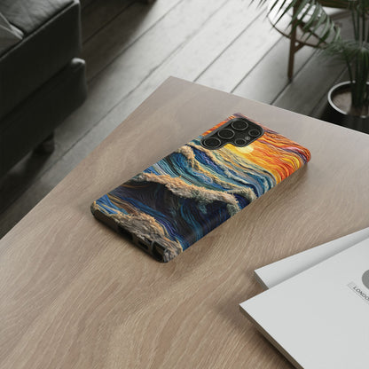 Textured Ocean Sunset Waves – Samsung Galaxy Series Case