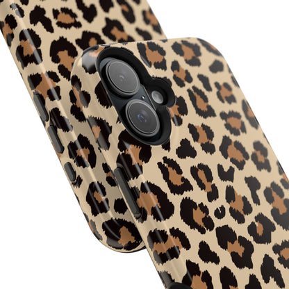 Wild Leopard Print Tough MagSafe iPhone Case – Bold Animal Pattern Design with Dual-Layer Protection