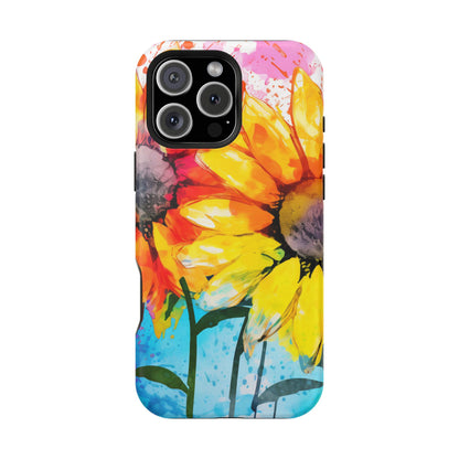 Bold Watercolor Sunflowers - MagSafe iPhone Series Case