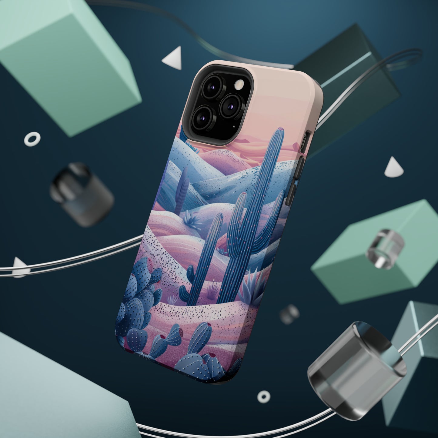 Desert Oasis MagSafe Case for iPhone – Cactus & Western Landscape Design for iPhone 15, 14 Pro Max, 13, and More!