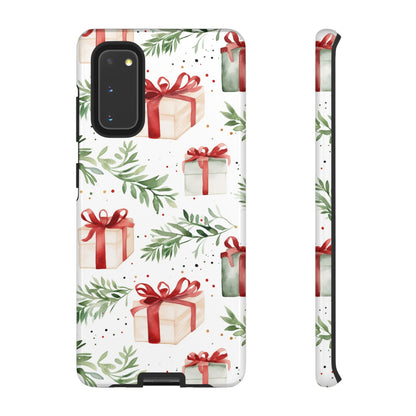 Watercolor Holiday Gifts & Greenery - Samsung Galaxy Series Case