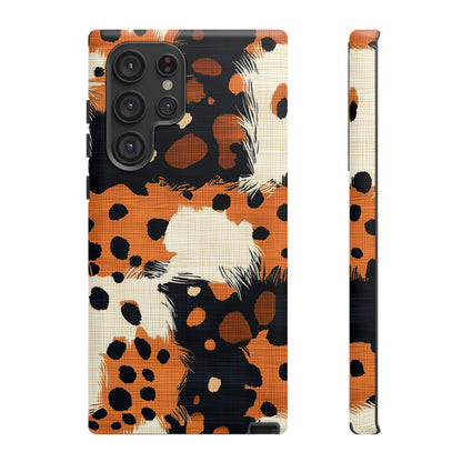 Cheetah Plaid Samsung Case – Brown & Black Pattern