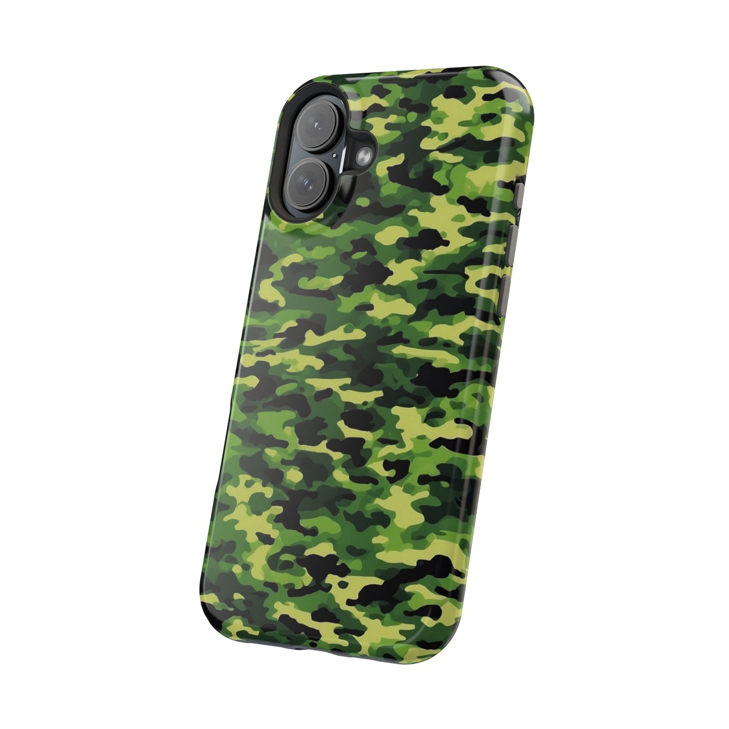 Green Woodland Camouflage – MagSafe iPhone Case, Slim and Shockproof