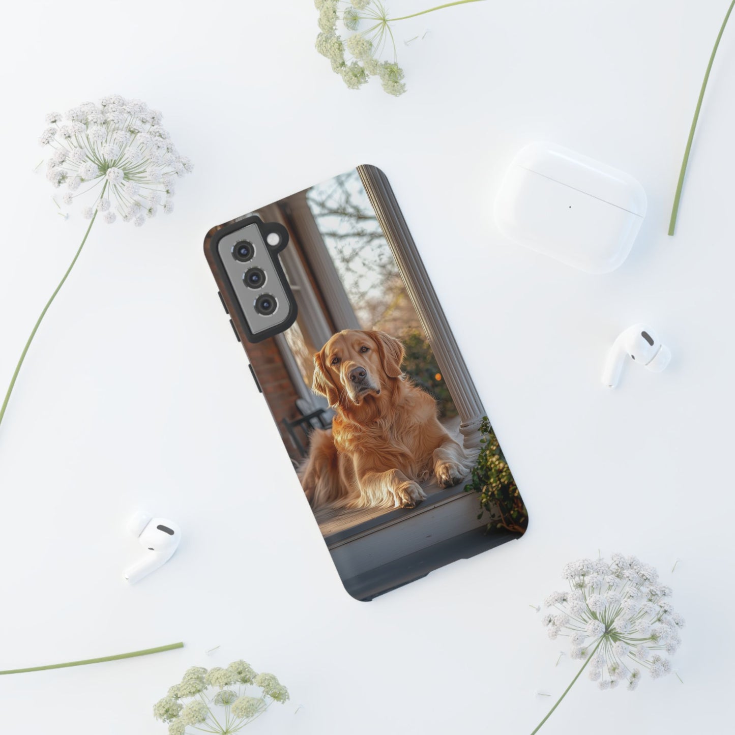 Golden Retriever on Porch - Samsung Galaxy Series Case