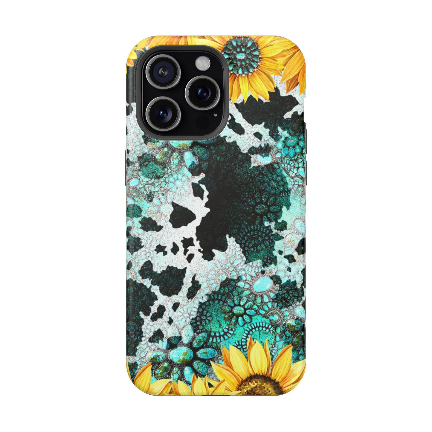 Boho Turquoise Sunflower Lace - MagSafe iPhone Series Case