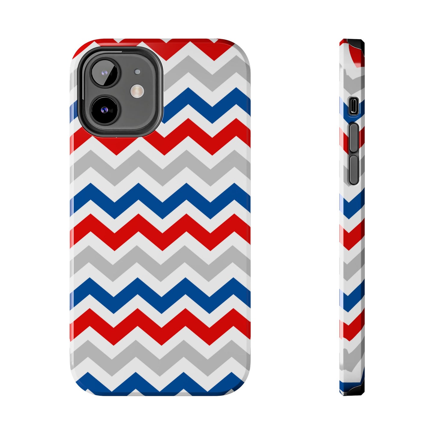 Patriotic Red, White & Blue Chevron – Geometric iPhone Case