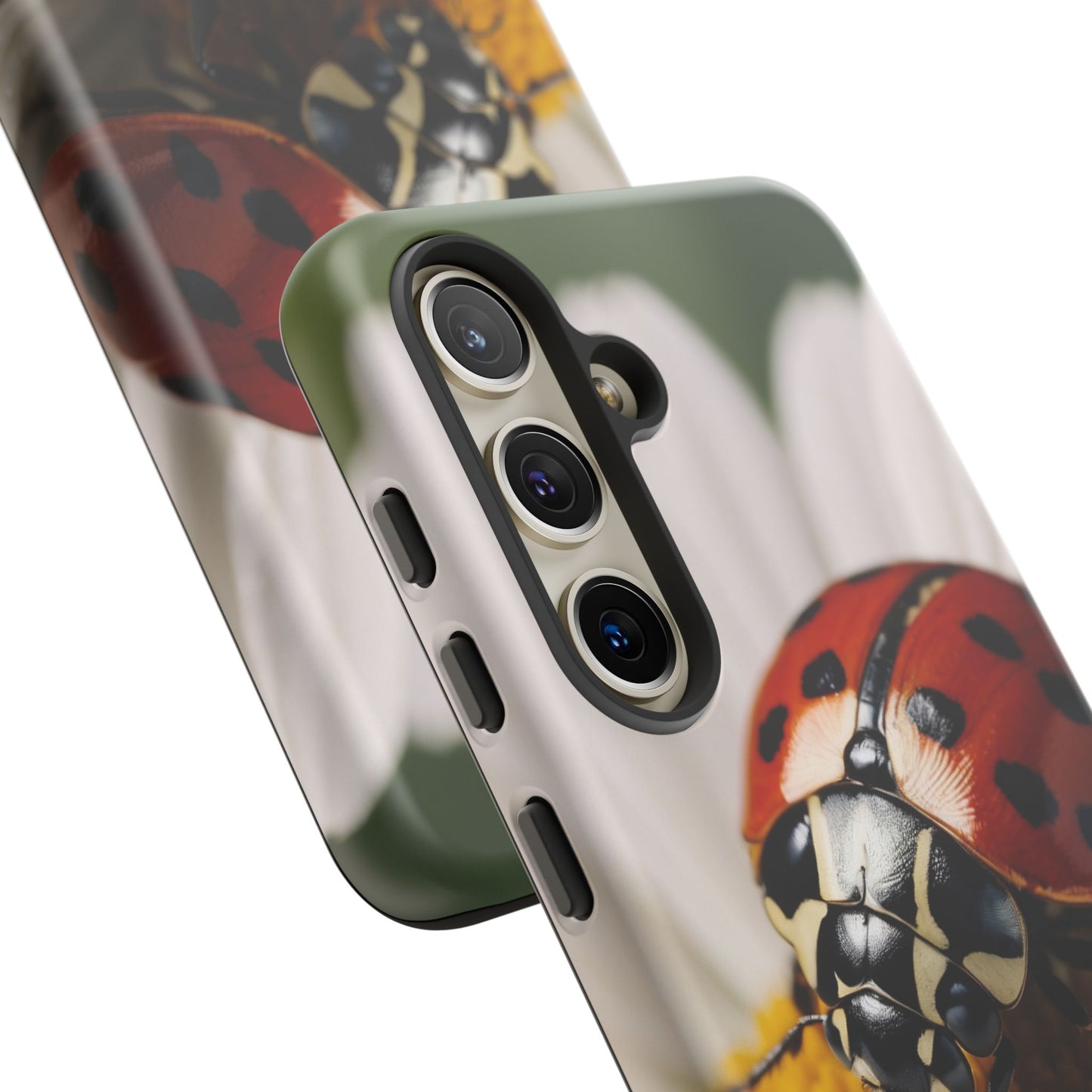 Samsung Galaxy Case: Ladybug on White Daisy