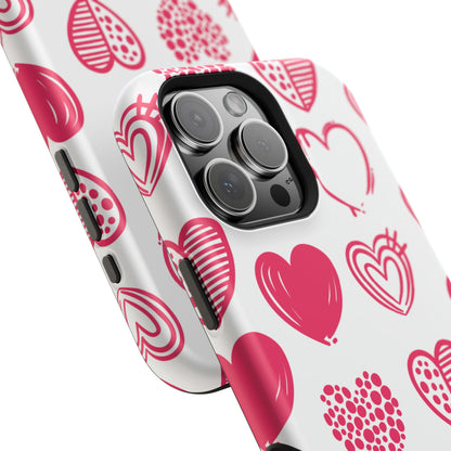 Funky Pink Hearts – MagSafe iPhone Case