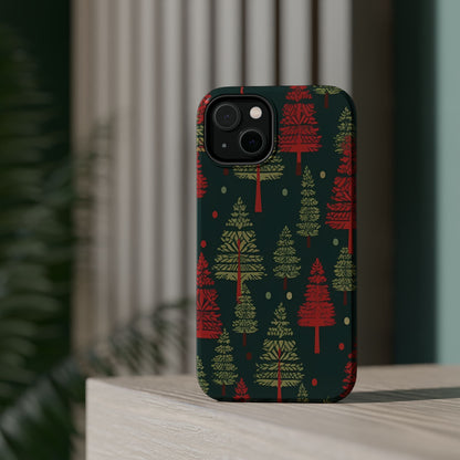 Retro Christmas Trees Pattern -  MagSafe iPhone Series Case