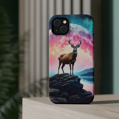 Vibrant Stag in Bloom – MagSafe iPhone Case