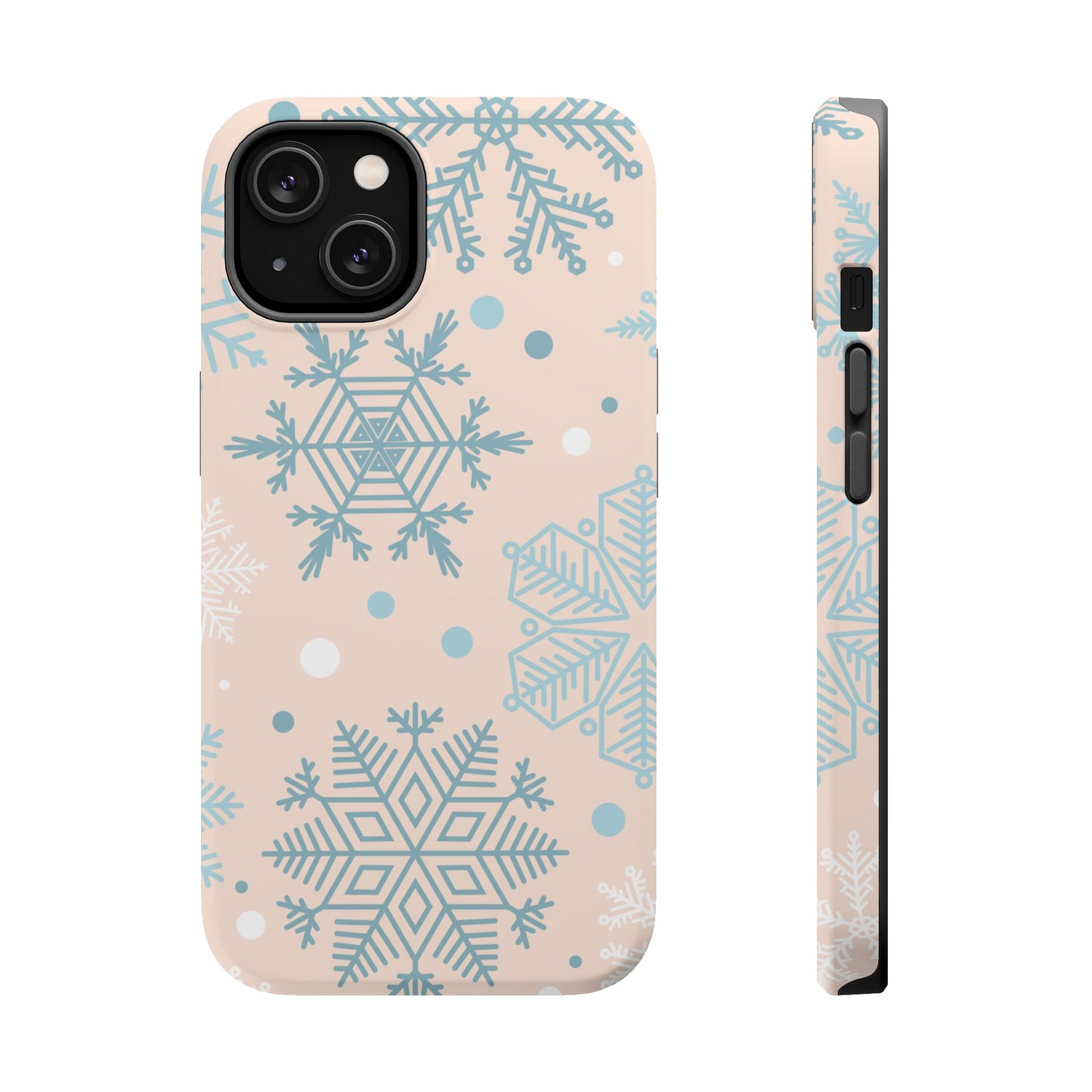 Winter Snowflakes MagSafe iPhone Case – Shockproof, Smooth Matte Finish, Dual-Layer Protection