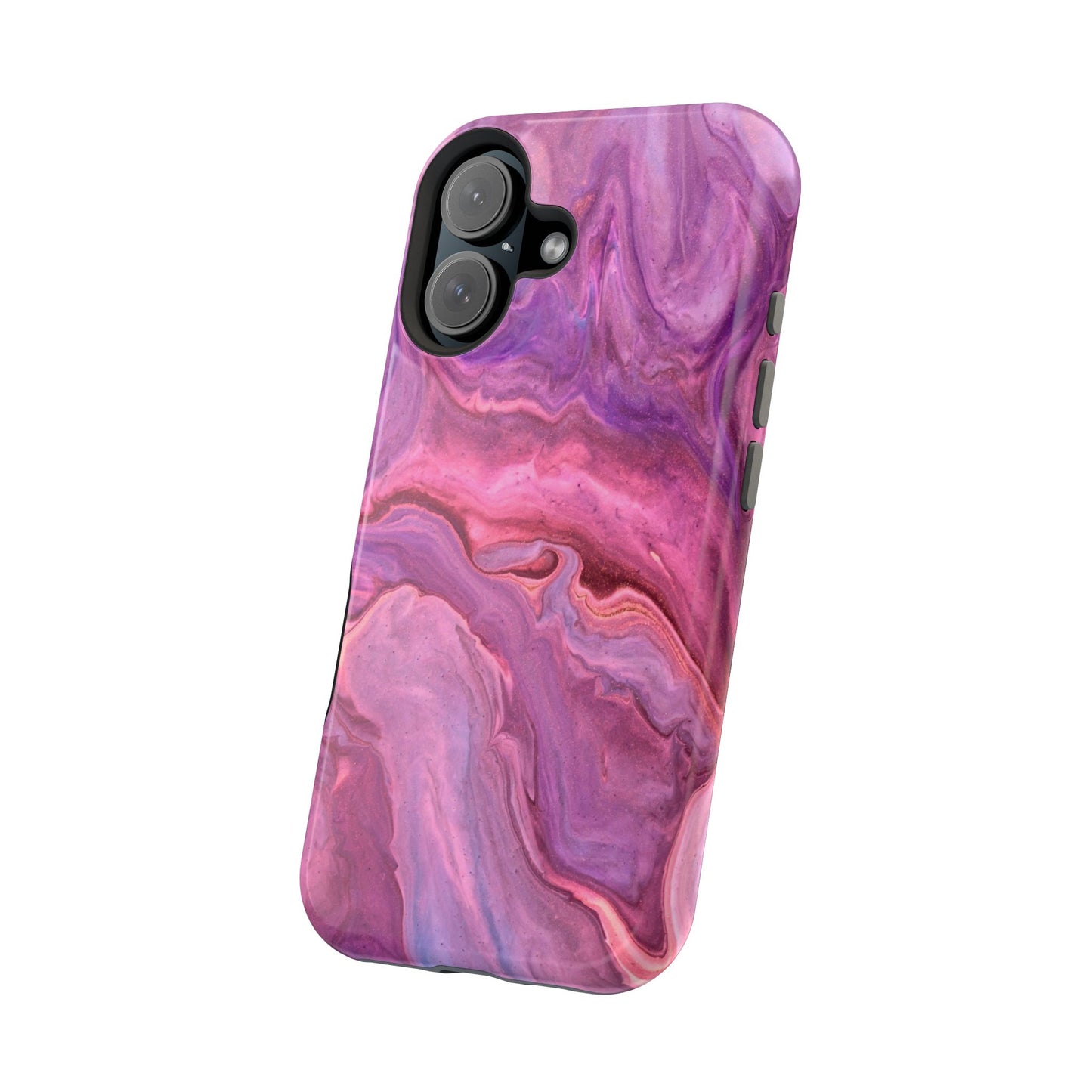 Lavender Dreamscape – MagSafe Case with Abstract Purple & Pink Marble Art