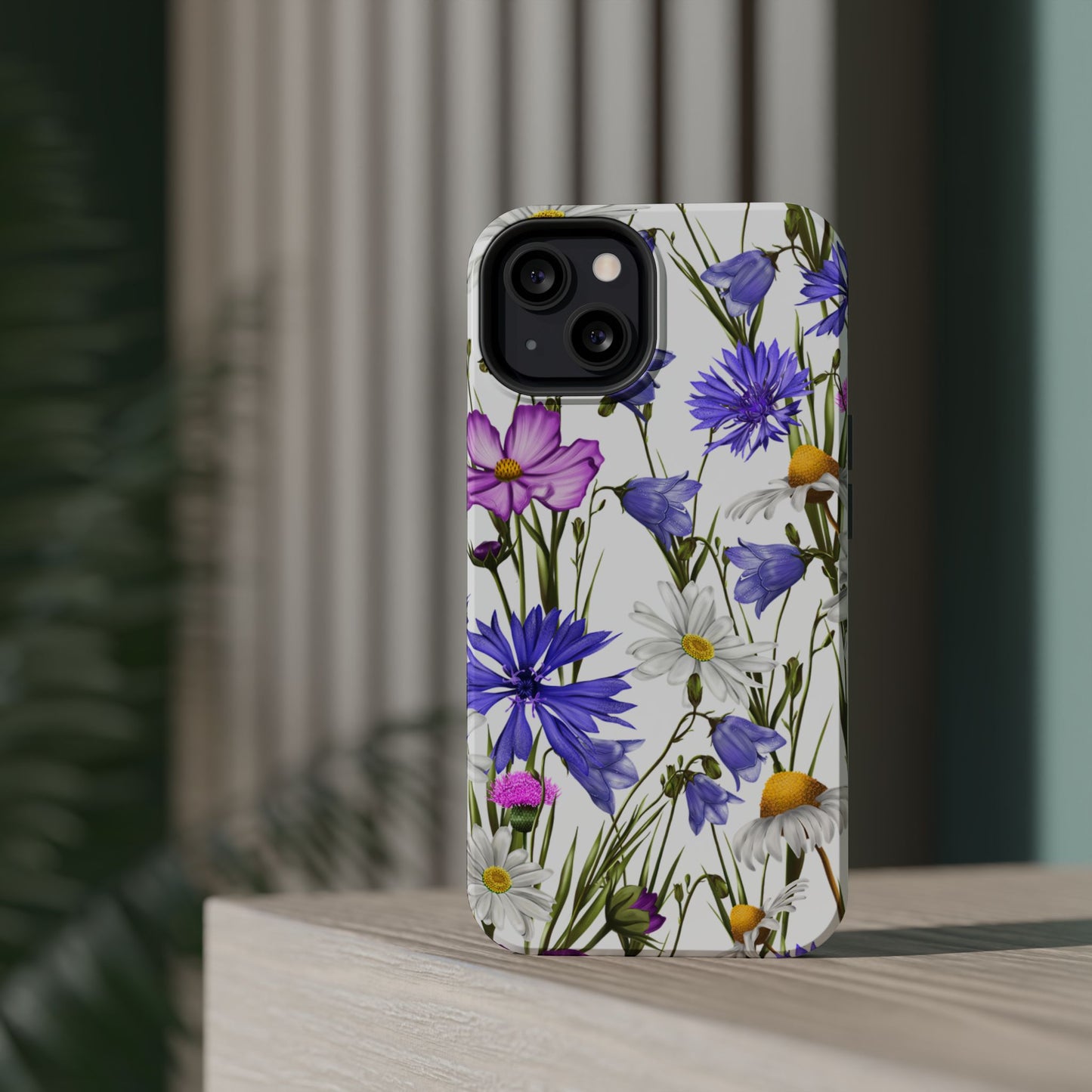 Wildflower Meadow MagSafe Case – Purple, Blue, and White Floral Design