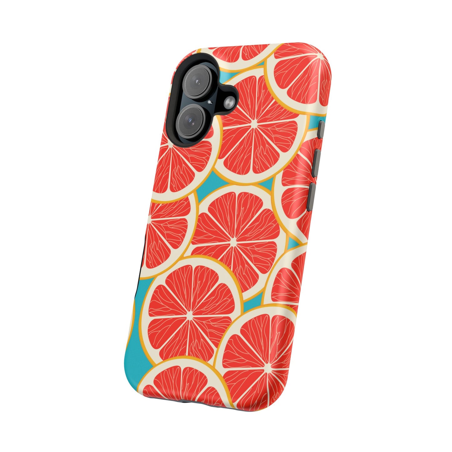 Ruby Grapefruit Pop Tough MagSafe iPhone Case – Vibrant Citrus Design, Shock-Resistant Protection