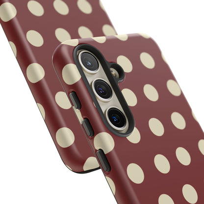 Classic Red & Cream Polka Dots - Samsung Galaxy Case