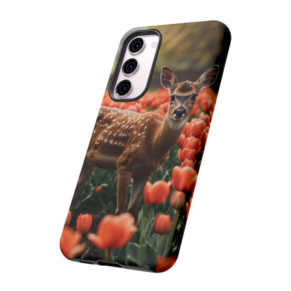 Fawn Among Tulips Samsung Galaxy Case