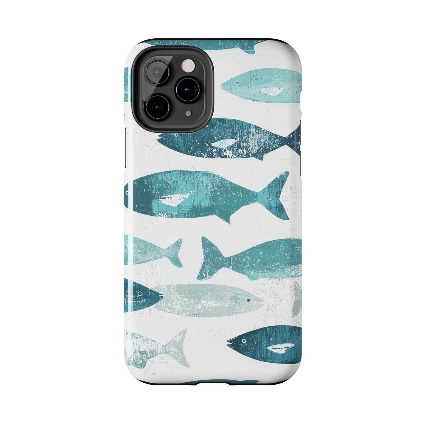 Vintage Blue Fish Print - iPhone Series Case