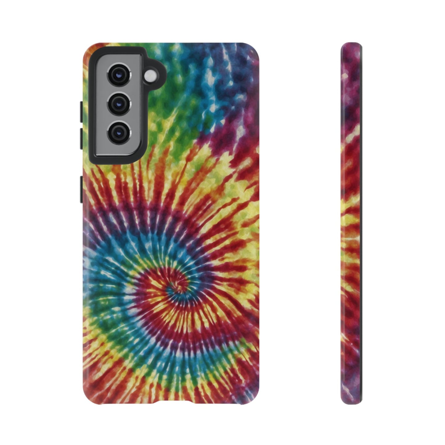 Colorful Retro Tie-Dye Samsung Galaxy Case – Spiral Rainbow Design