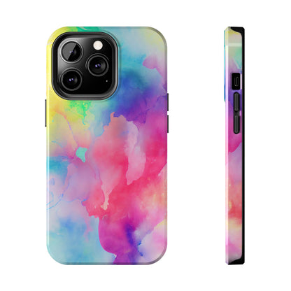 Pastel Watercolor Dream iPhone Case – Slim Profile, Glossy Finish