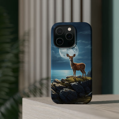 Enchanted Fawn Under the Moonlit Sky MagSafe iPhone Case