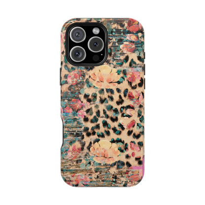 Rustic Floral Leopard - MagSafe iPhone Series Case